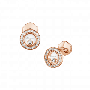 עגילי זהב: Happy Diamonds Icons Round Earrings 83A017-5201