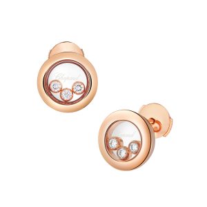 עגילי יהלומים: Happy Diamonds Icons Round Earrings 83A018-5001