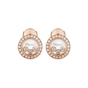 עגילי זהב: Happy Diamonds Icons Round Earrings 83A018-5201