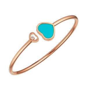 Chopard Jewelry: Happy Hearts Turquoise Stone Bangle 857482-5400