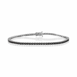 Men's Gold Jewelry: Black Diamonds Tennis Bracelet - 0.04 BR0001.1.24.02