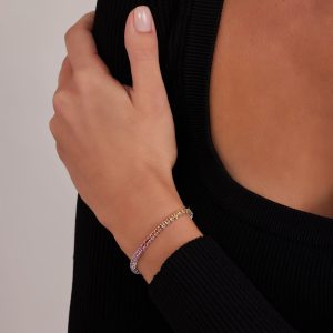 Sapphire Jewelry: Rainbow Tennis Bracelet BR0003.5.30.74