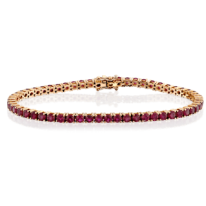 Gold Bracelets: Ruby Tennis Bracelet - 0.14 BR0003.5.33.26