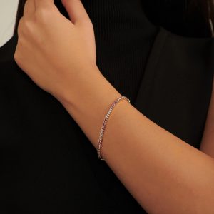 Sapphire Jewelry: Pink Sapphire And Diamond Tennis Bracelet BR0033.5.25.10