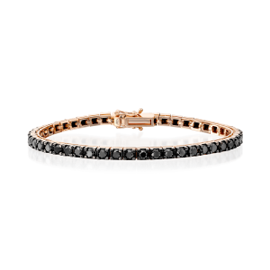 Gold Bracelets: Black Diamond Tennis Bracelet - 0.16 BR0320.5.34.02