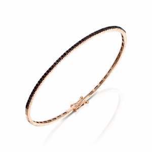Gemstone Bracelets: Rubies Half Tennis Bangle BR1038.5.06.26