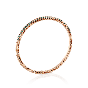 Gemstone Bracelets: Emerald Half Tennis Bracelet BR1039.5.17.27