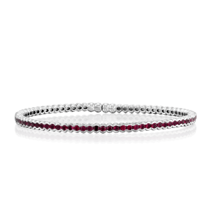Gemstone Bracelets: Ruby Tennis Bangle - 0.04 BR1363.1.19.26