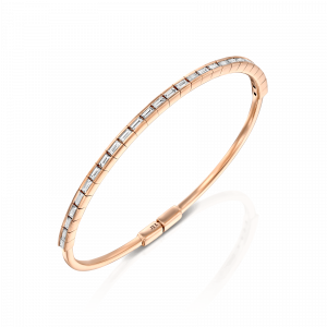 צמידי זהב: צמיד חצי טניס יהלומים בחיתוך בגט - 0.05 BR1402.5.18.01