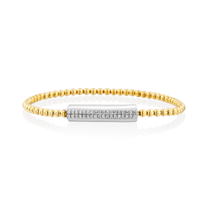 Outlet Bracelets: Diamond motif Gold Spring Bracelet BR1647.7.07.01