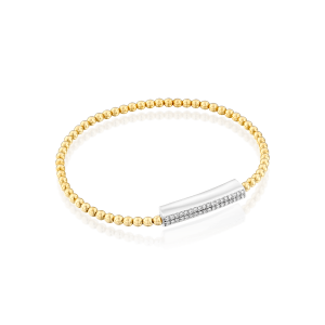 JB: Diamond motif Gold Spring Bracelet BR1647.7.07.01