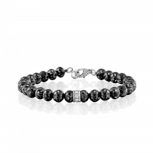 Men's Diamond Jewelry: 6-6.5 Mm Black Diamond Ball Bracelet BR1771.1.45.14