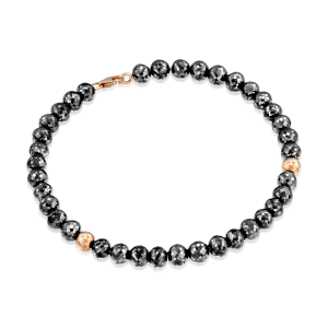 Men's Gold Jewelry: 5-5.5 Mm Black Diamond Bracelet BR1826.5.45.02