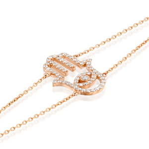 Gold Bracelets: Diamonds Hamsa Bracelet BR4108.5.09.01