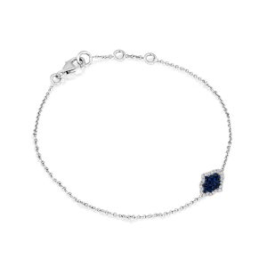 תכשיטים בשיבוץ ספירים כחולים: צמיד חמסה יהלומים וספירים BR4113.1.04.09