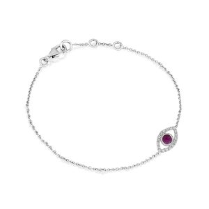 Gemstone Bracelets: Ruby Diamonds Eye Bracelet BR4115.1.07.07