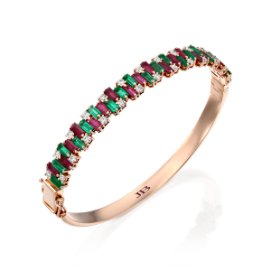 Emerald-Jewelry: Everest Ruby Diamond Emerald Bangle BR5900.5.15.48