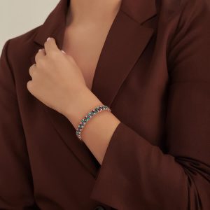 Gemstone Bracelets: Everest Ruby Diamond Emerald Bangle BR5900.5.15.48