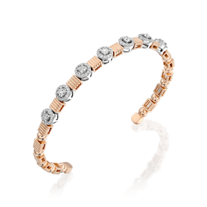 Outlet Bracelets: 7 Diamond Gold Bangle BR6026.6.15.01