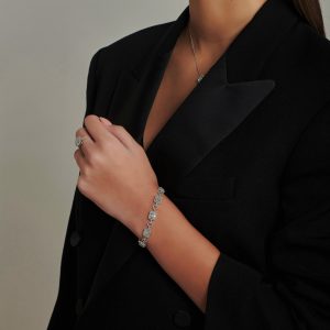 Outlet Bracelets: צמיד יהלומים ריבועי בגטים ופרינסס BR8013.1.24.01
