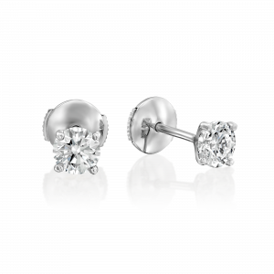 Solitaire Diamond Earrings: Diamonds Stud Earrings - 0.70 Ct EA0001.1.18.01
