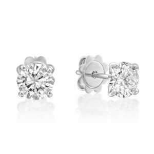 Solitaire Diamond Earrings: Diamond Stud Earrings - 1.00 CT EA0001.1.21.01