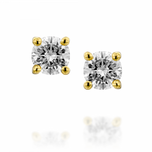 עגילים צמודים: עגילי יהלום סטאד - 0.35 EA0002.0.13.01