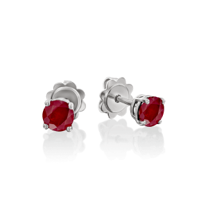 Stud Earrings: Ruby Stud Earrings - 0.45 EA0002.1.16.26