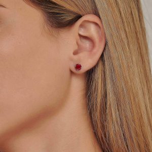Gifts for New Moms: Ruby Stud Earrings - 0.45 EA0002.1.16.26