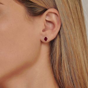 Gemstone Earrings: Ruby Stud Earrings EA0201.5.14.26