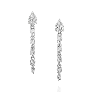 Drop Earrings: Pear Cut Diamonds Chain Earrings EA0430.1.19.01