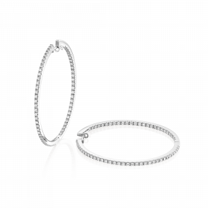 Hoop Earrings: 5 Cm Diamond Hoop Earrings EA1005.1.19.01