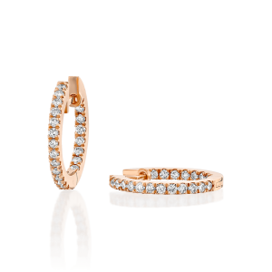 Gifts for New Moms: Diamond Hoop Earrings - 2 CM EA1016.5.15.01