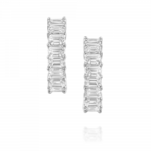 עגילים לאישה: עגילי חישוק יהלומים פתוחים EA1150.1.29.01