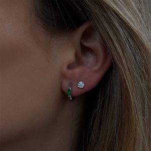 Gifts Under $1,250: Marquise Cut Emerald Jordan Huggie Earrings EA1750.1.08.27
