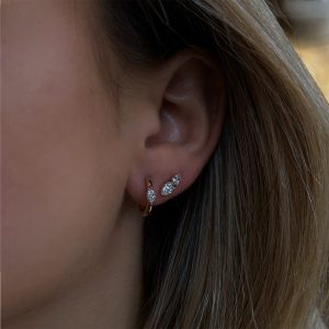 Gifts for New Moms: Marquise Cut Diamond Jordan Huggie Earrings EA1750.5.04.01