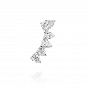 עגילים צמודים: עגיל מטפס 5 טיפות יהלומים - שמאל EA2221.1.15.01L
