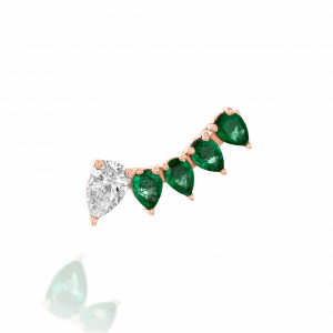 Gemstone Jewelry: Emerald & Diamond Pear Shape Earring - Left EA2221.5.15.80L