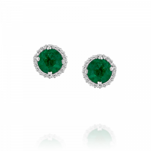 עגילים משובצים אבני חן: עגילי דיאנה אמרלד יהלומים EA2500.1.21.08