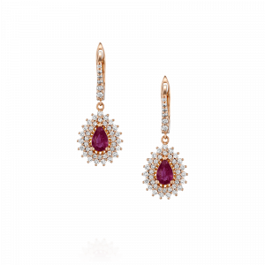 Gemstone Earrings: Ruby & Diamond Diana Earrings EA2551.5.19.07