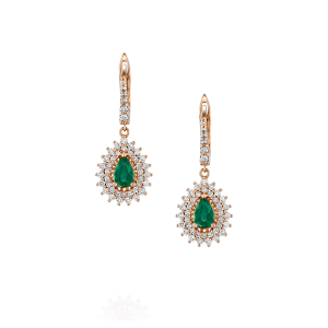 Emerald-Jewelry: Emerald & Diamond Diana Earrings EA2551.5.19.08