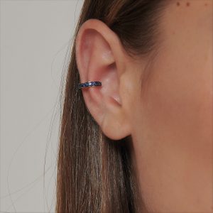 Gemstone Earrings: Blue Sapphire Ear Cuff EA3540.1.09.28