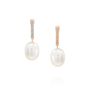 Women's Earrings: Pearl Diamonds Drop Earrings EA4201.5.06.15