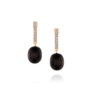 Gifts for New Moms: Black Pearl Diamonds Drop Earrings EA4203.5.05.84
