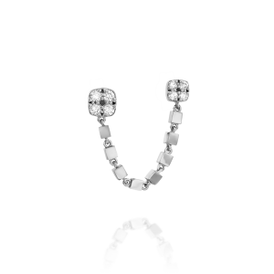 Diamond Earrings: Gold Chain Double Hole Earring - Single EA5901.1.04.01