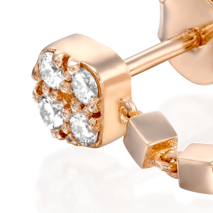 Diamond Earrings: Gold Chain Double Hole Earring - Single EA5901.5.04.01