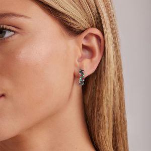 Diamond Earrings: Everest Ruby Diamond Emerald Earrings EA5950.5.26.48