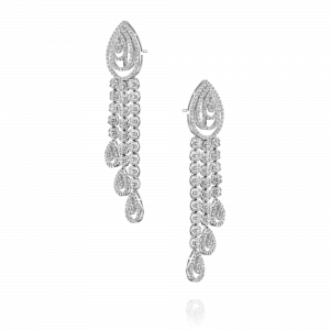 Outlet Earrings: עגילי טיפות שורות יהלומים EA6008.1.26.01