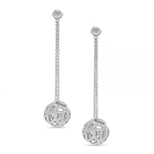 Outlet Earrings: עגילי כדורי יהלומים תלויים EA6010.1.22.01