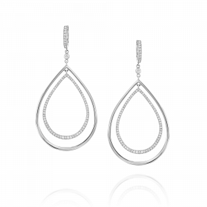 Women's Earrings: Diamond Teardrop Earrings EA6013.1.20.01